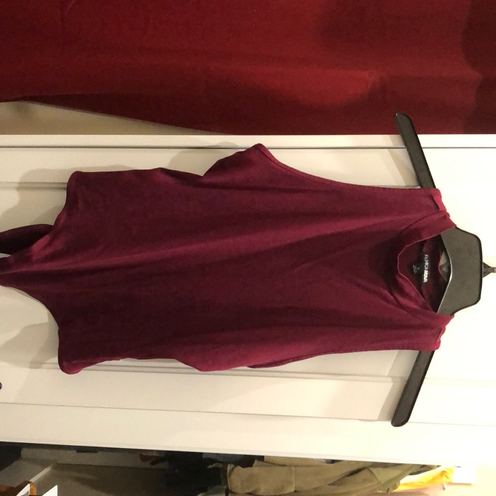 Wine colored bodysuit. Fashion Nova sized Large.